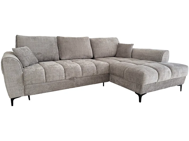 Ecksofa KAVALA Stoff grau