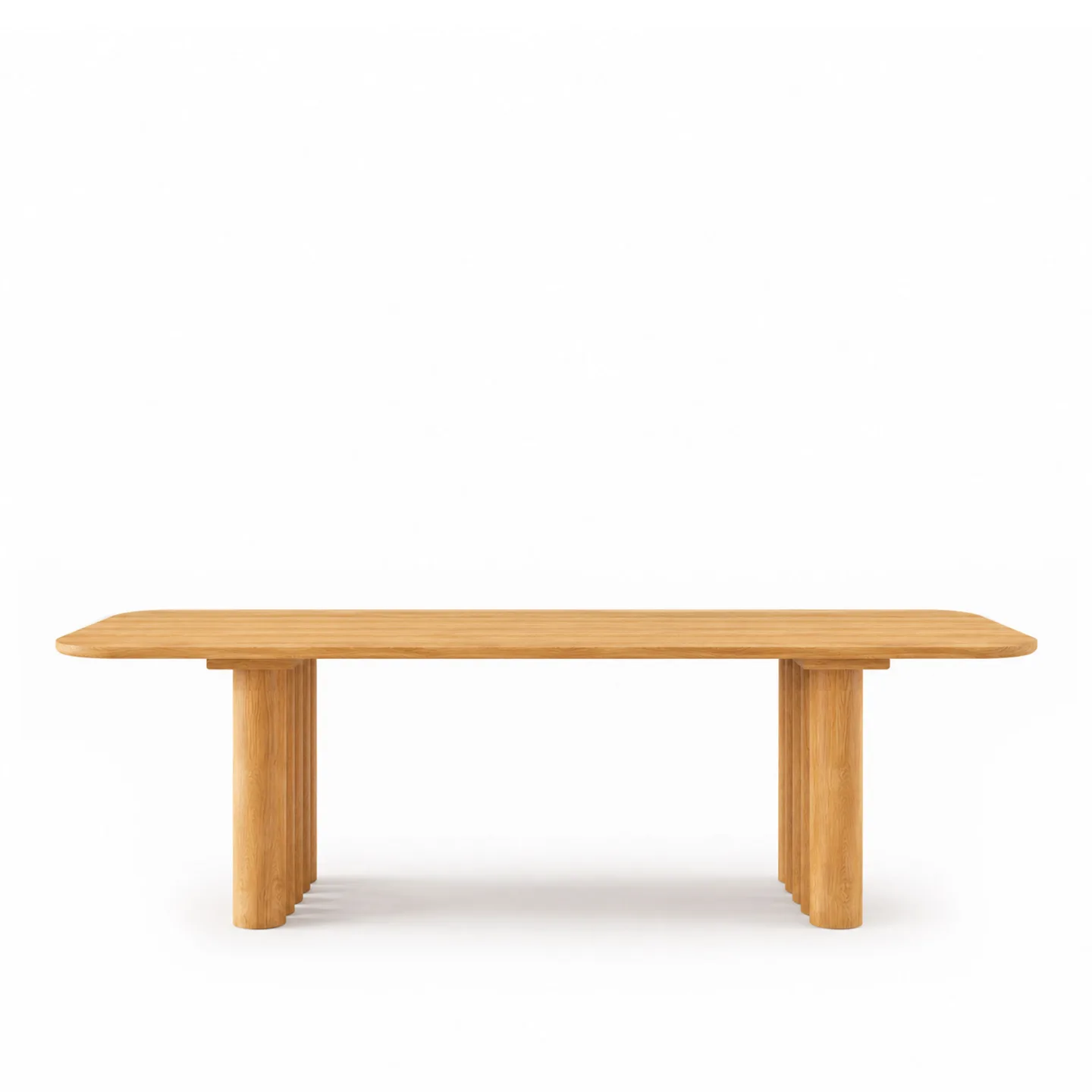 Dk3 - Plush Table Rectangular 30mm tabletop 130mm legs L200 x W100 x H72 cm Max 2 extension leaves Oak - oil - Matbord - Orange