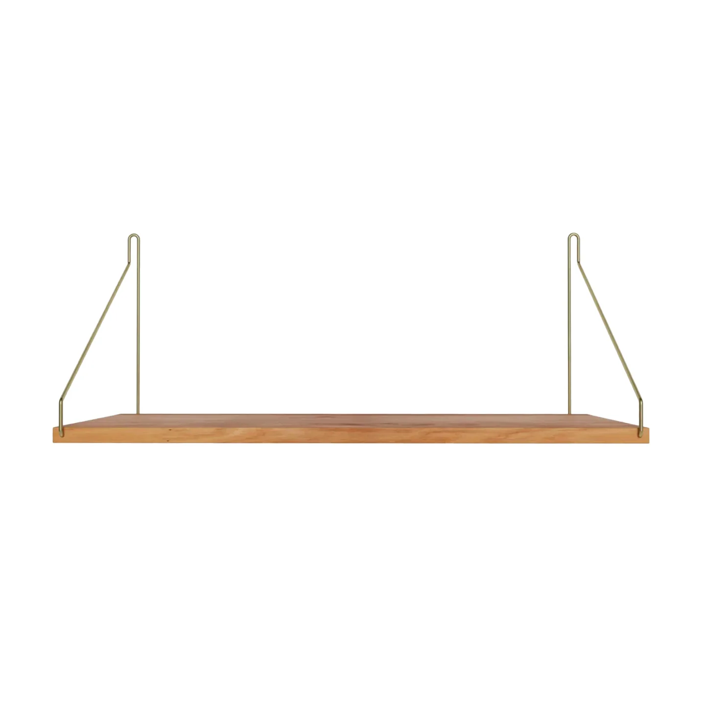 Frama - Single Shelf vägghylla Natural Oak / Brass D27 W60 - Kim Richardt - Beige - Trä