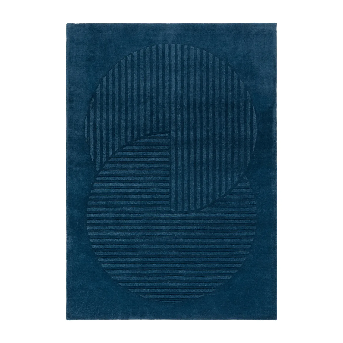 NJRD Levels Circles Wollteppich Blau, 170x240 cm