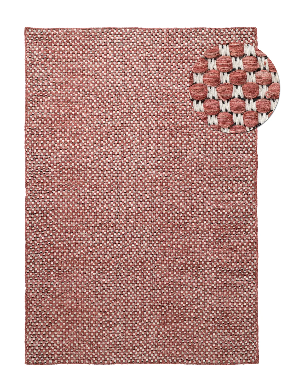 Ullteppe - Ovelia (terrakotta/hvit) (Størrelse: 240 x 340 cm)