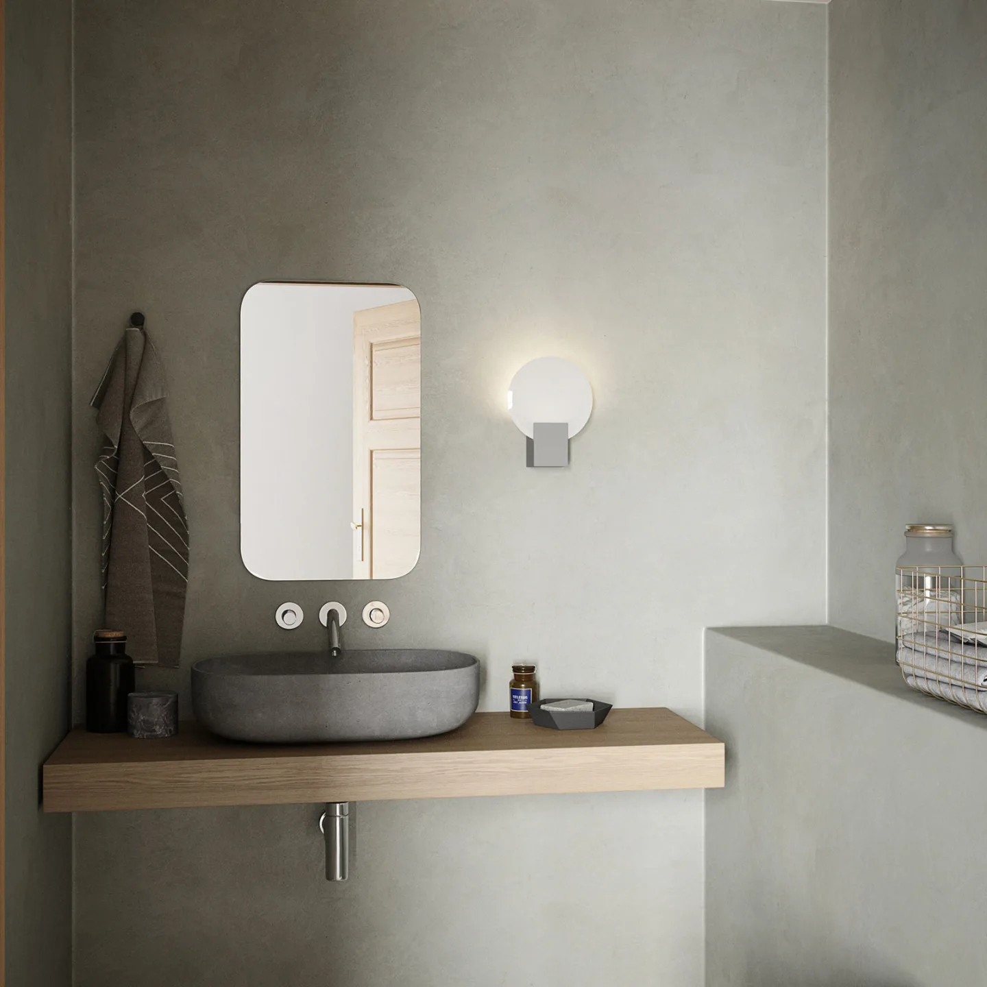 Hester Vegglampe Dim. White - Nordlux - Bad - Moderne - Plast