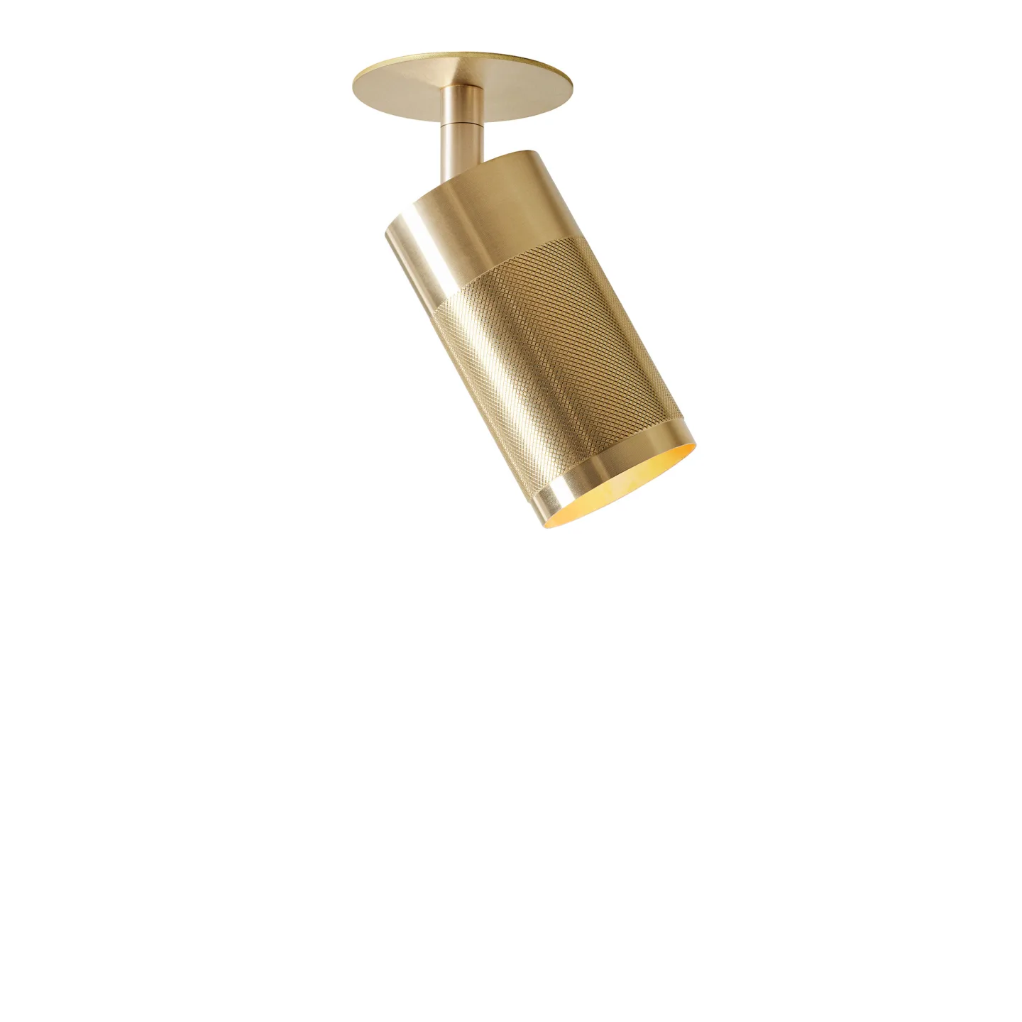 Thorup Copenhagen - Thorup Copenhagen Patrone Recessed Ceiling Spot w. Coverplate, Solid Brass, 120 mm - Spotlights - Kasper Thorup - Guld - Metall
