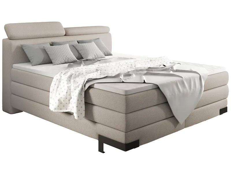 Boxspringbett KANO beige 180x200cm flexibel