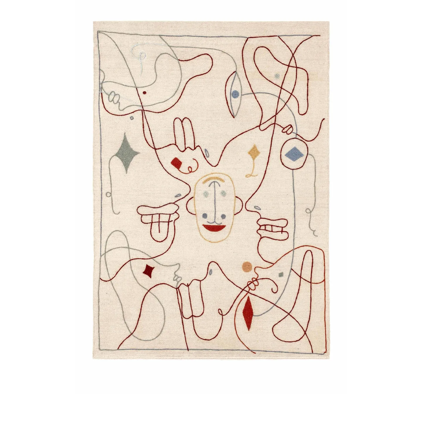 Nanimarquina - Silhouette Kilim Rug 200x300 cm - Ullmattor - Jaime Hayon - Flerfärgad - Ull