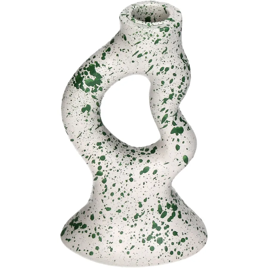 Kerzenhalter Kaars grün Polyresin H 17 cm 1