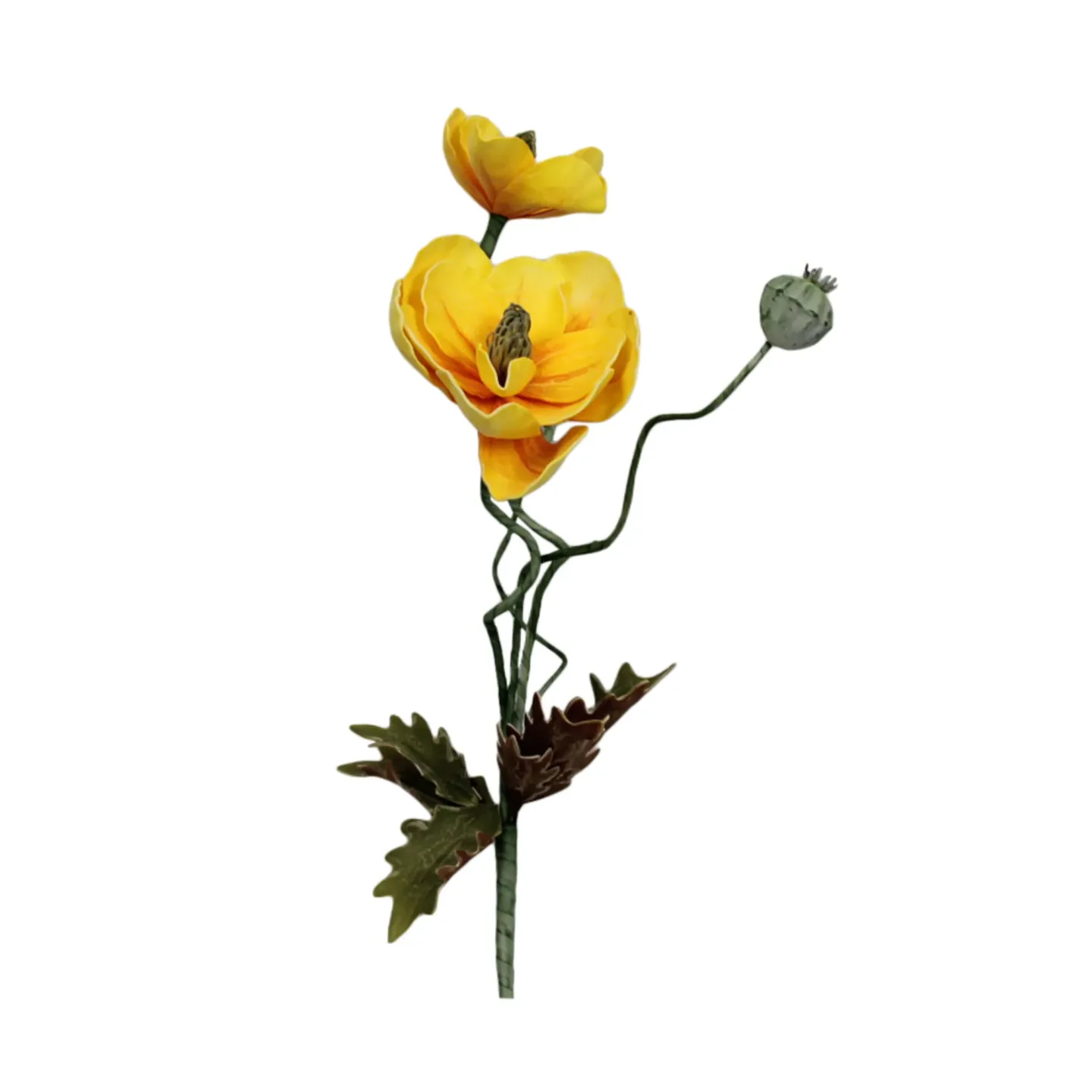 Decofinder Kunstblumen Mohnblume, Gelb | Schubiger Möbel