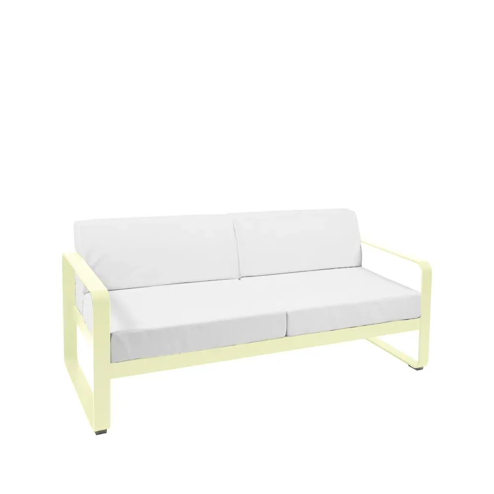 Fermob Bellevie 2-sits soffa Frosted lemon (gul), off-white dyna