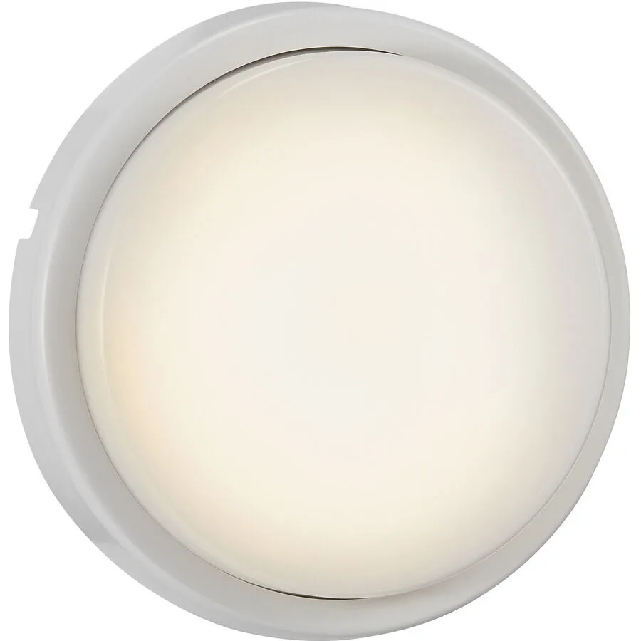 NORDLUX Wandlampe aussen Cuba Weiss Kunststoff 17.5 cm 17.5 cm - Material: PVC - LED - Lichtfarbe: Warmweiss - LED Energiesparlampen