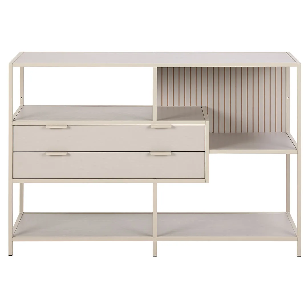 Seaford Regal 2 Schubladen 3 Regale grau.