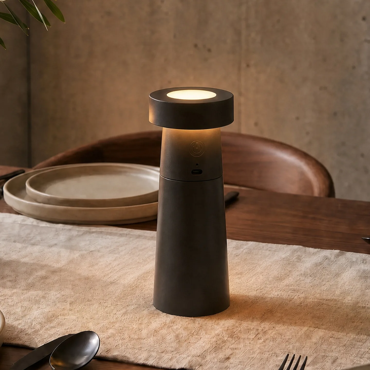 Pepper LED-Pfefferstreuer, dunkelgrau, Akku, IP44 - Lucande - Esszimmer - Modern - Kunststoff - Einflammig