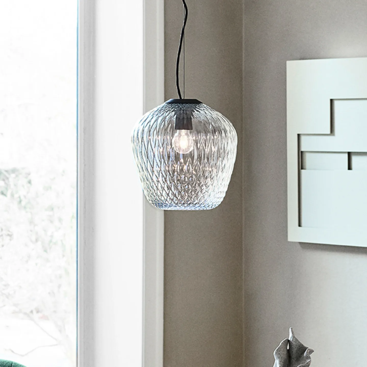 Blown SW3 pendellampe sølv - &Tradition - Stue - Design - Glass - Med en lyskilde