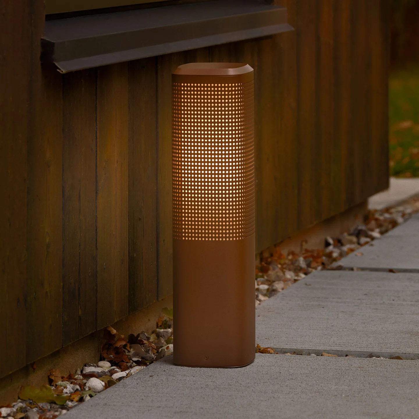 Sidara Seaside sockellampa, brun, IP54, E27 – Nordlux - Modern - Aluminium - Med en ljuskälla