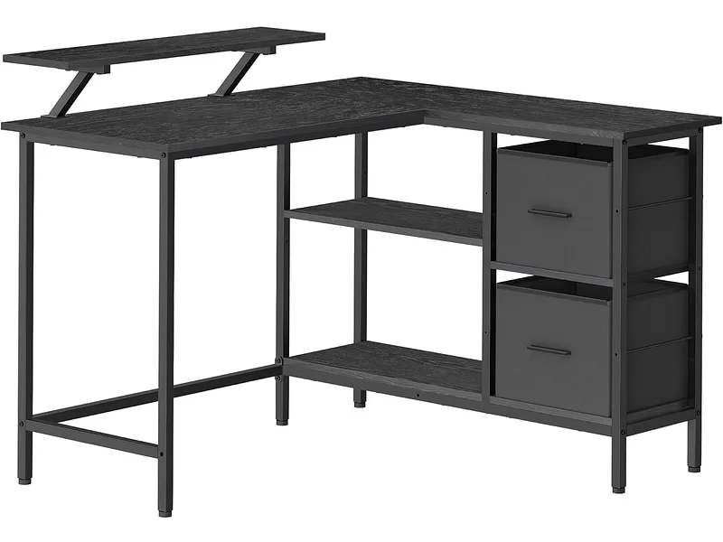 Gaming-Eckschreibtisch SONGMICS FABRIK 105x115x89cm schwarz