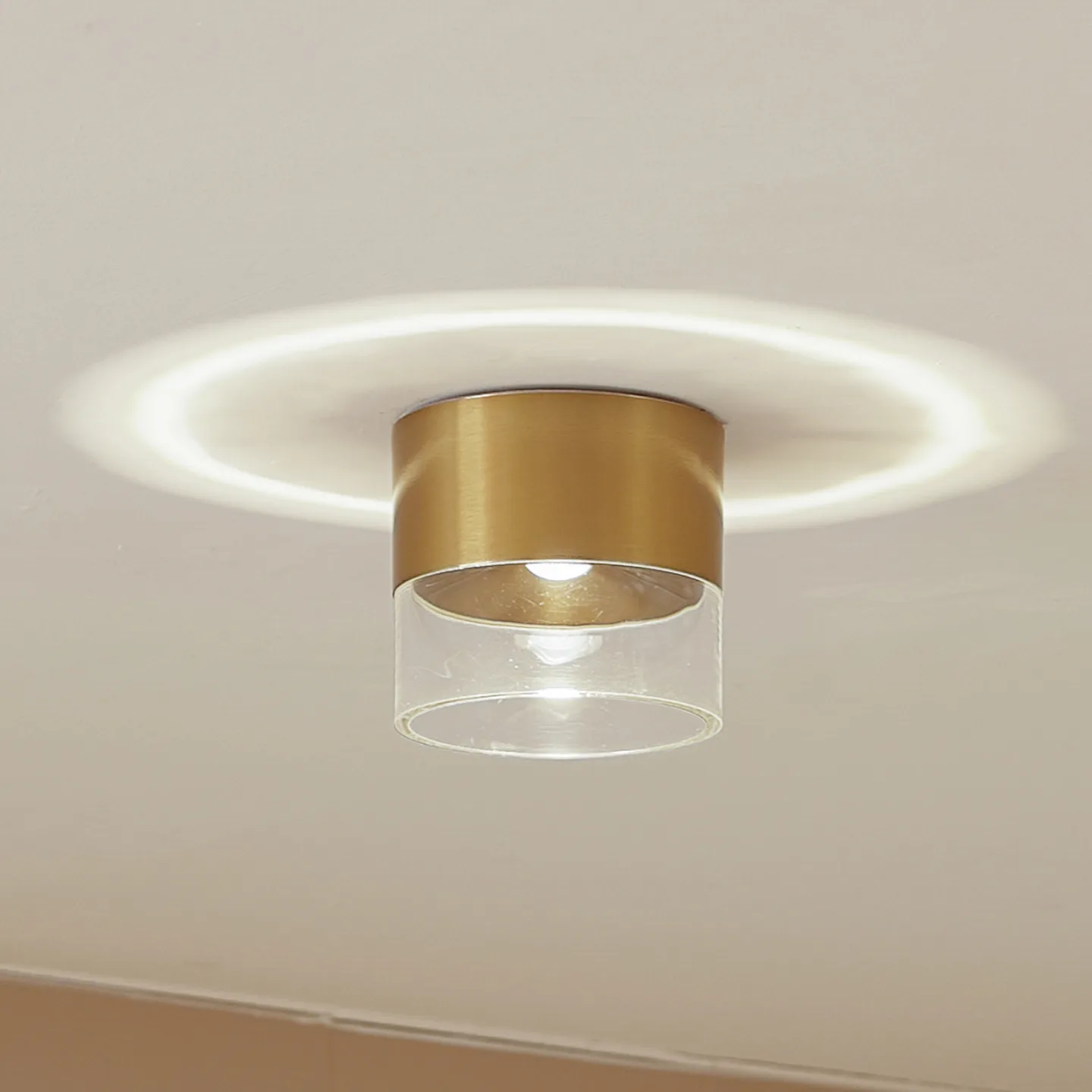 Dalila LED Deckenleuchte Ø10 Gold - Lindby - Wohnzimmer - Modern - Aluminium - Rund