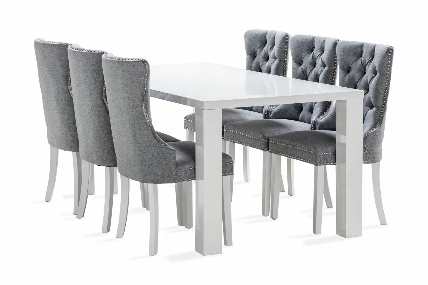 Cibus Matgrupp 180 cm inkl 6 Bergviken Stolar - Vit
