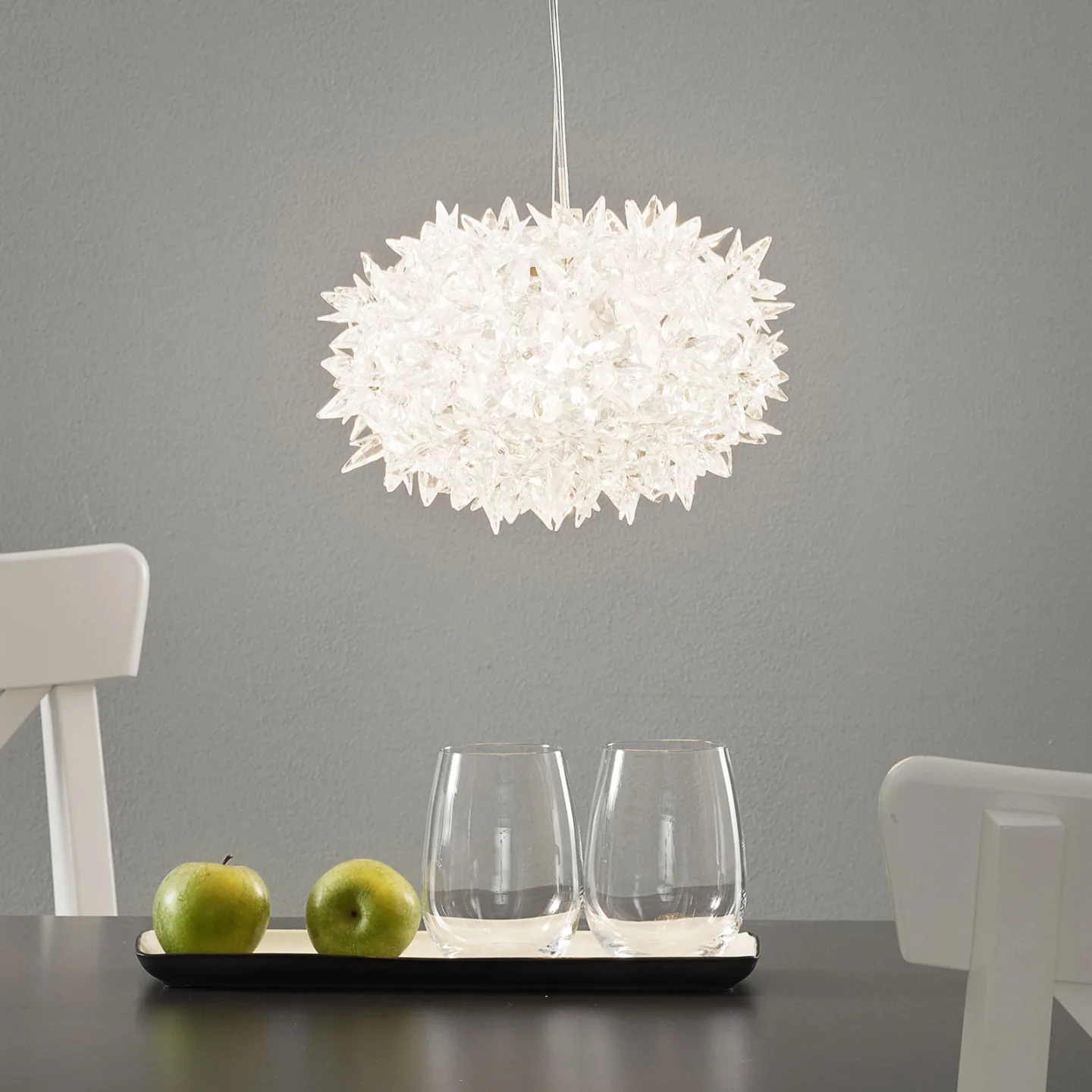 Bloom S2 Pendel Crystal - Kartell - Stue - Design - Plastik - Med én lyskilde