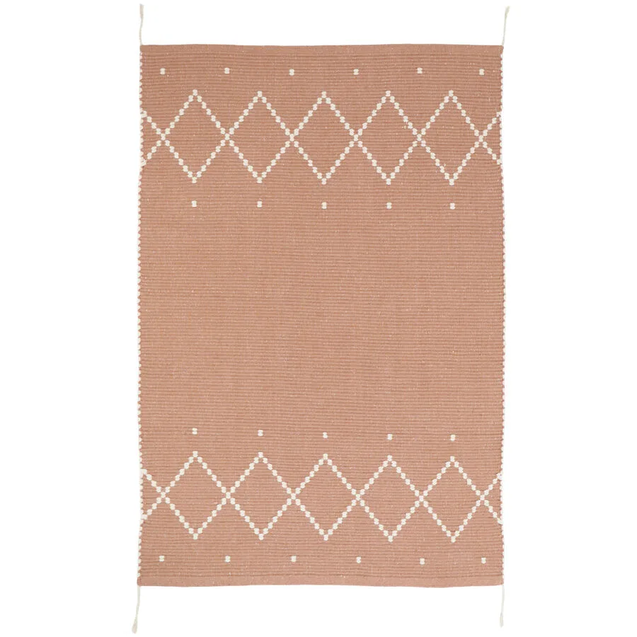 Kinderteppich Dallin rosa Polyester/Baumwolle 100 x 150 cm