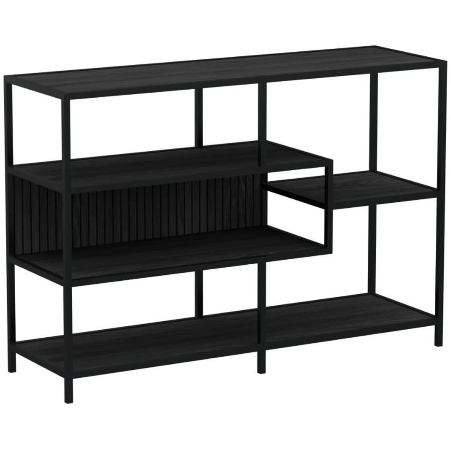 AC Design Furniture Wandregal AC Design Schwarz B 114 T 35 cm - Material: Holz - Wandregal