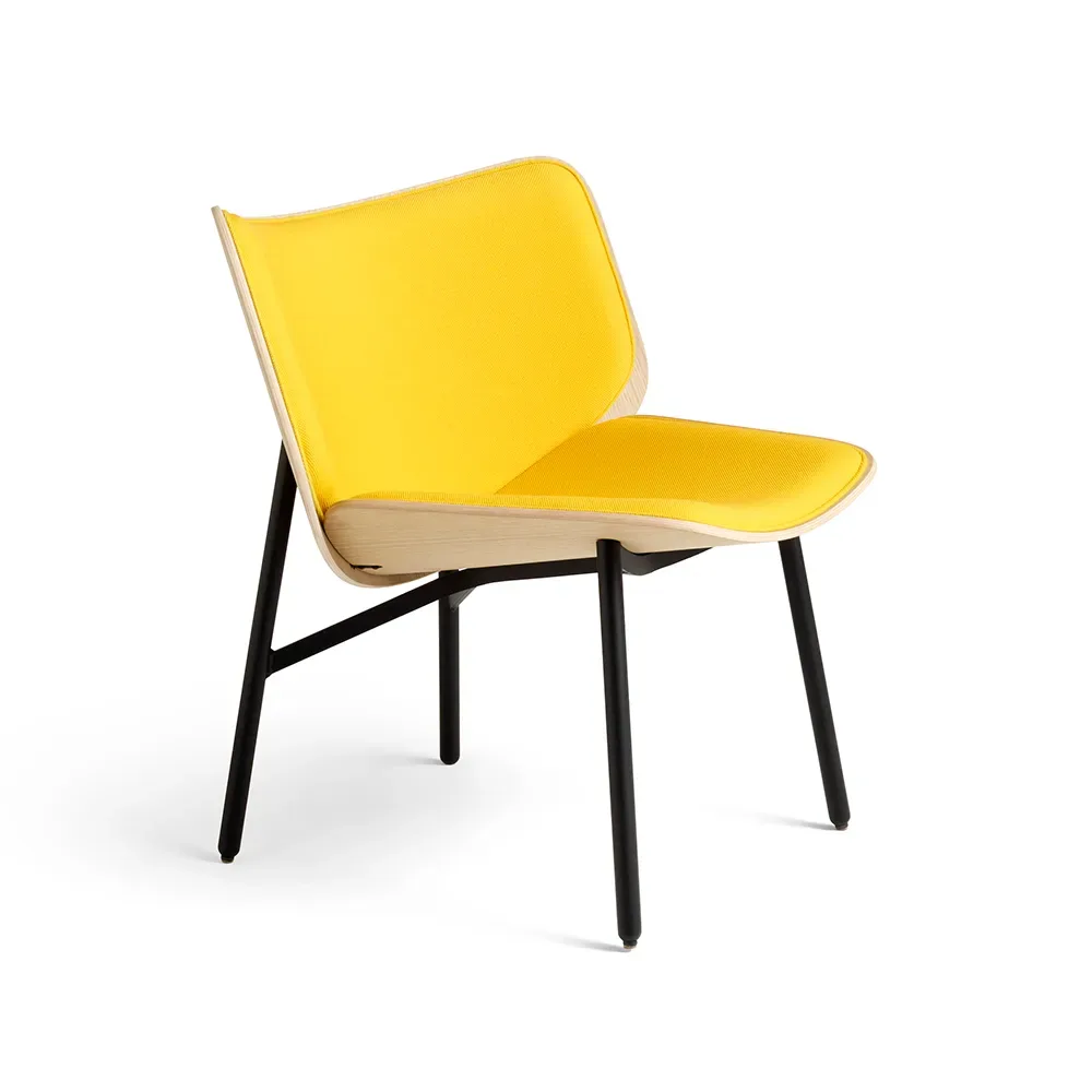 HAY Dapper Loungesessel Steelcut trio 446 yellow-Eiche-schwarzes Gestell
