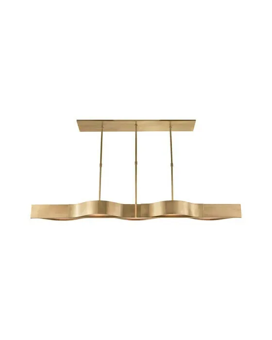 Avant Large Linear Pendant Antique-Burnished Brass
