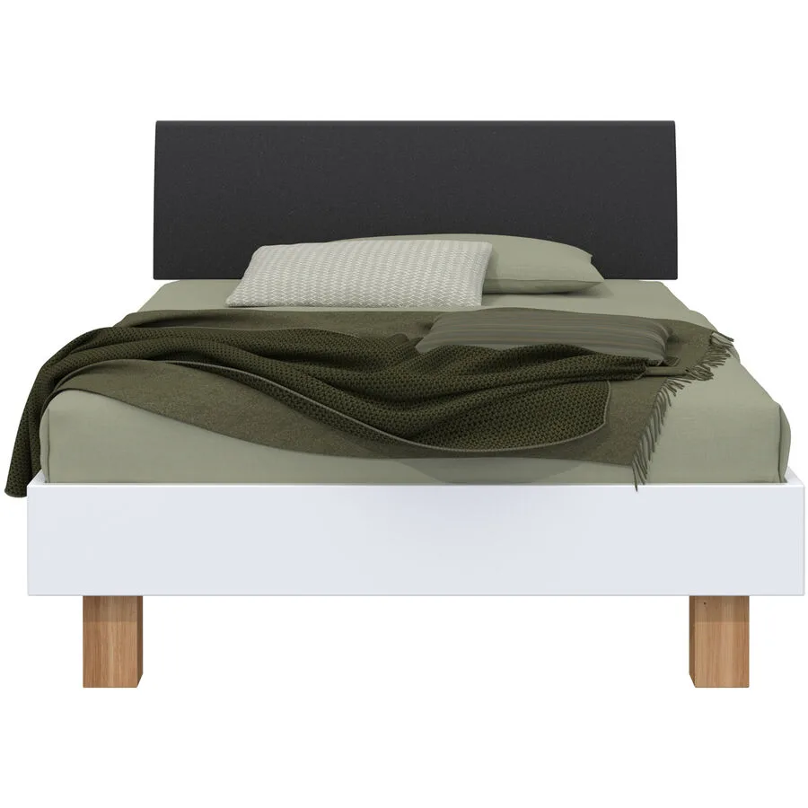 Bett Smart weiss MDF/Wildeiche 90 x 200 cm