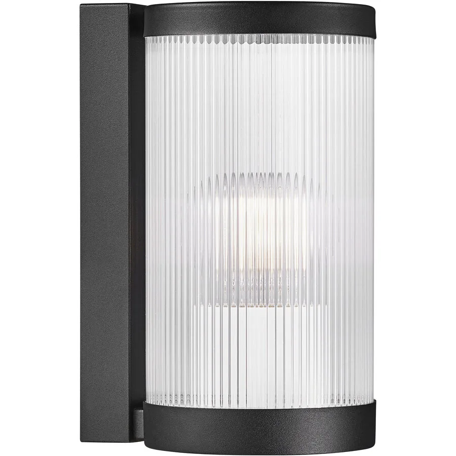 NORDLUX Wandlampe aussen Coupar Schwarz/Transparent Kunststoff 13 cm 25 cm - Material: PVC