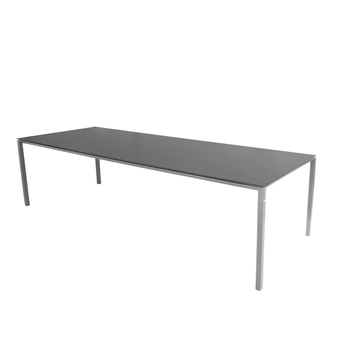 Cane-Line - Pure matbordsunderrede 280X100 CM - Taupe/bordsskiva 280X100 cm - Pure - Nero Black - Matbord utomhus - Svart