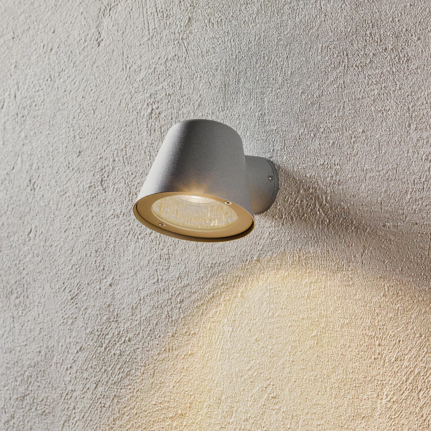 Aleria utomhusvägglampa, aluminium, grå - Nordlux - Modern - Metall - Med en ljuskälla