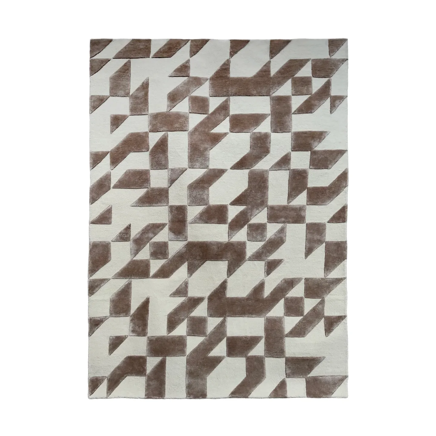 Tinted Franzen Teppich 170x240 cm. Beige-off white