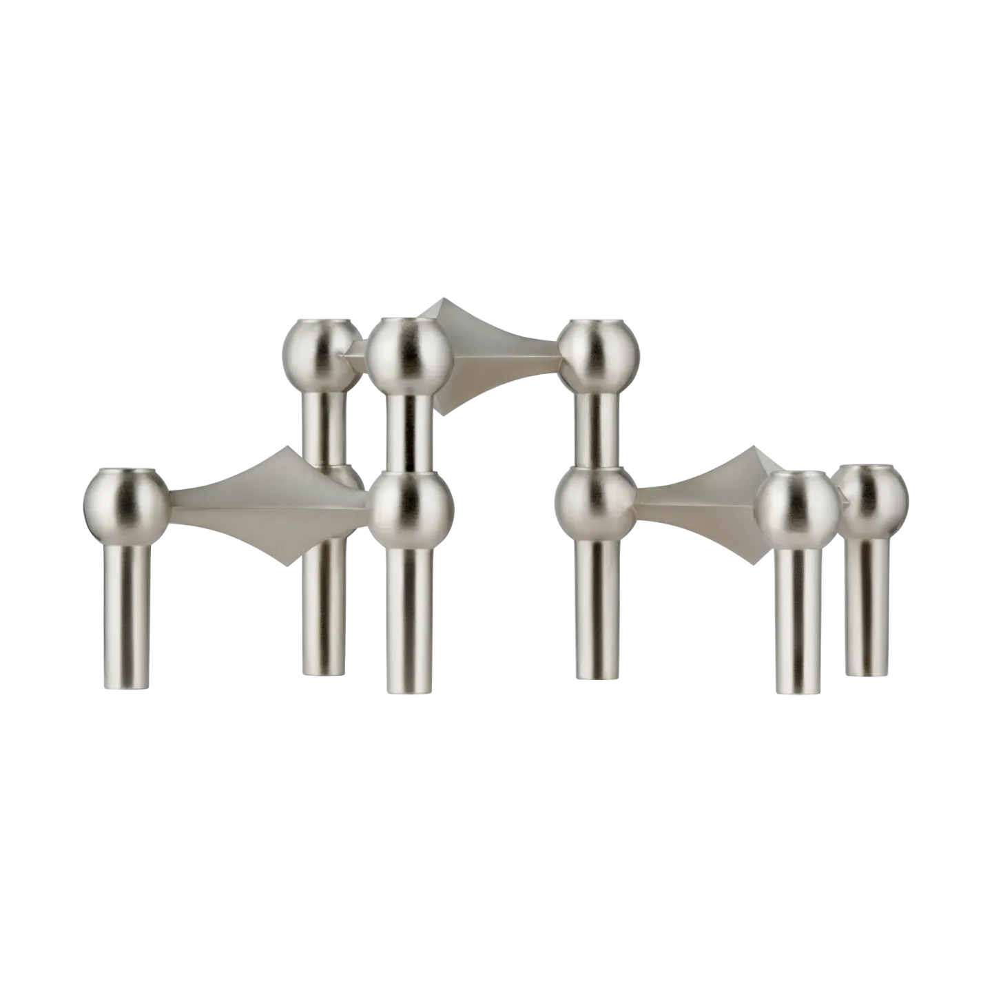 STOFF Nagel STOFF Nagel ljusstake 3-pack Borstad krom