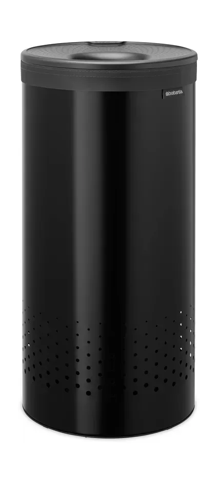 Brabantia Brabantia Wäschekorb mit Kunststoffdeckel 35 L Matt Schwarz