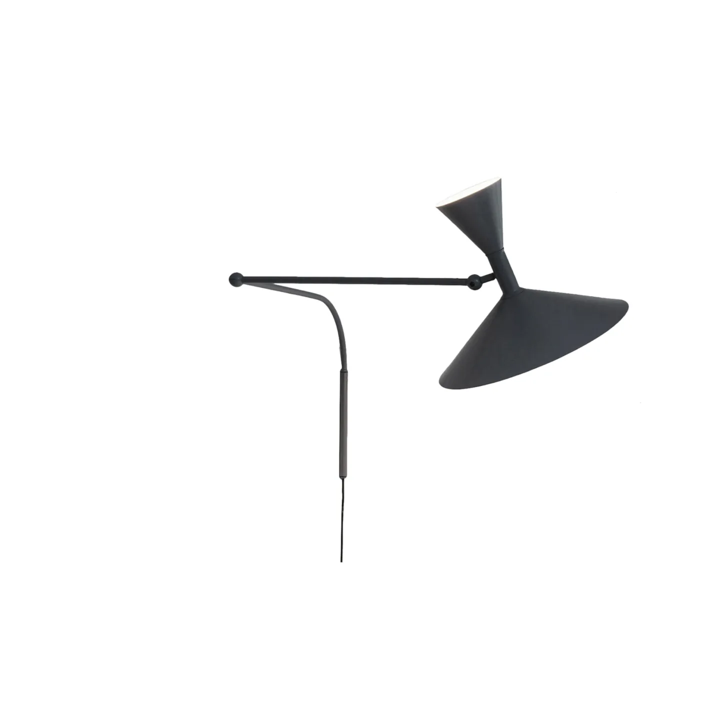 Nemo Lighting - Lampe De Marseille Wall, Black - Vägglampor - Le Corbusier - Svart - Metall