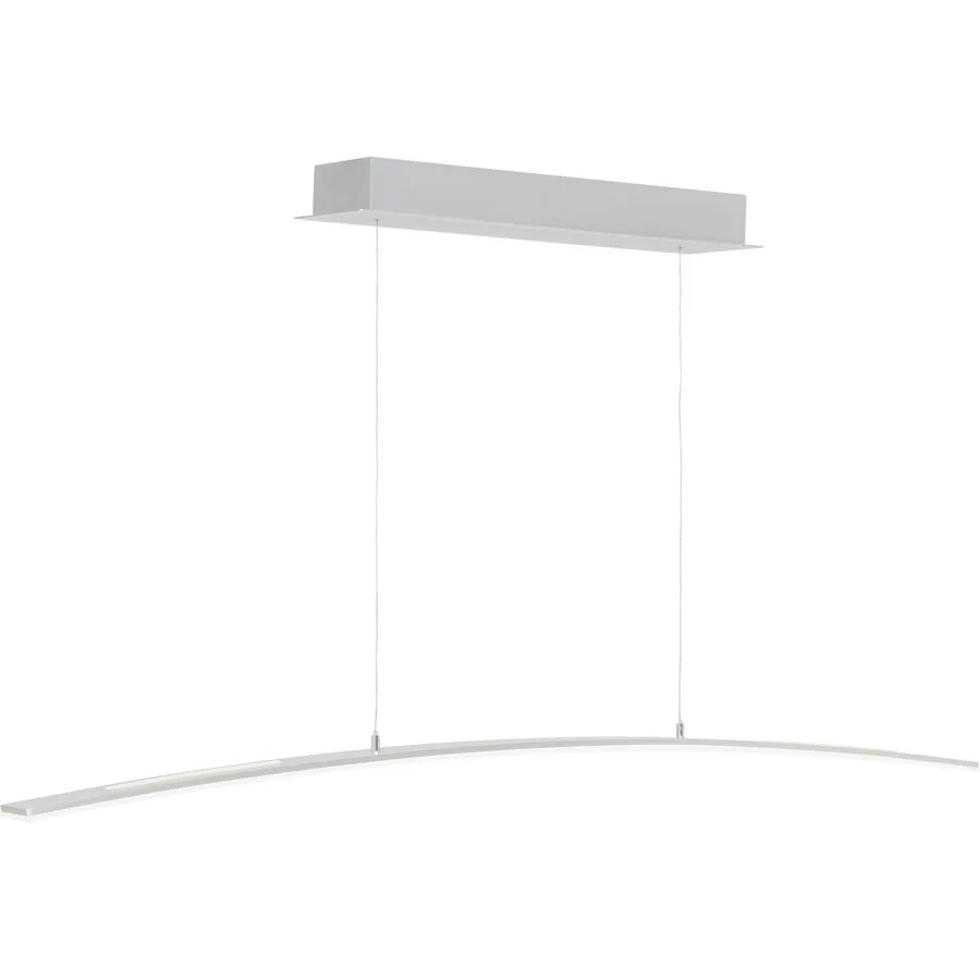 Pendellampe Inara Grau Aluminium/Eisen 100 cm 150 cm Höhenverstellbar (manuell) - Farbe: Anthrazit eloxiert - LED - Lichtfarbe: Extra warmweiss -