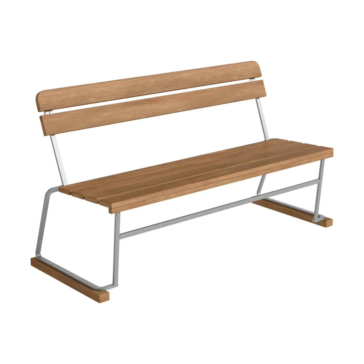 Grythyttan Stålmöbler Sofa 3 Teak-verzinkter Stahl