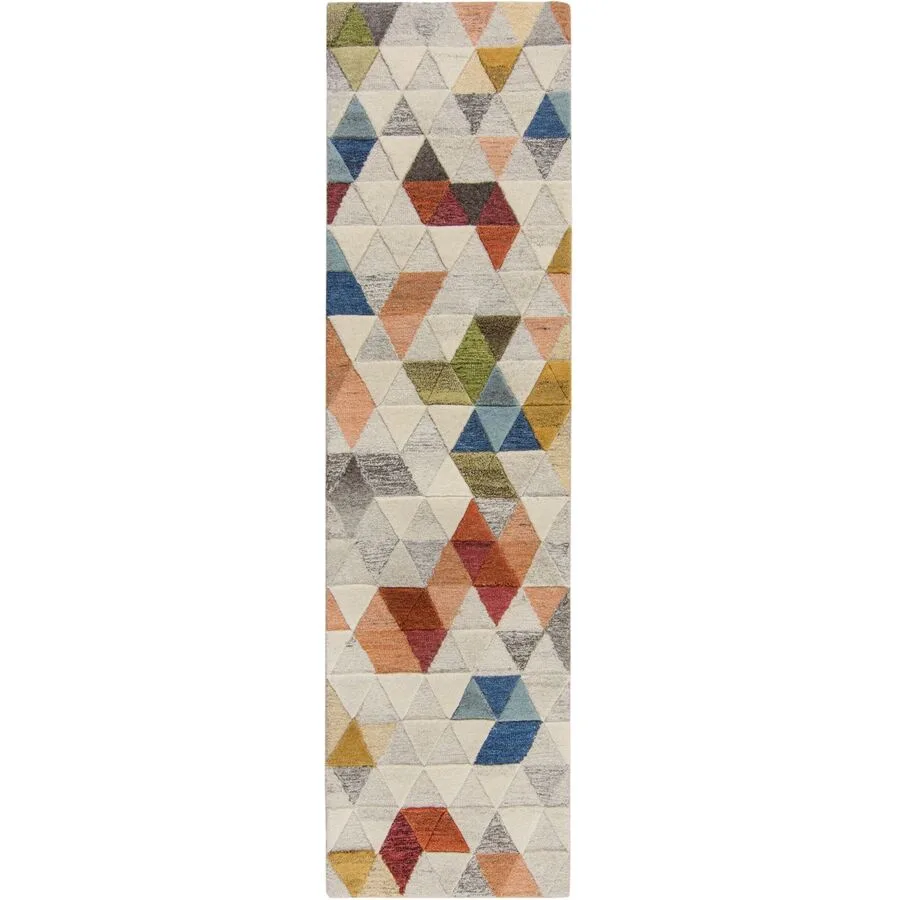 Teppich Murqa Multi Symmetrie Wolle 60 x 230 cm