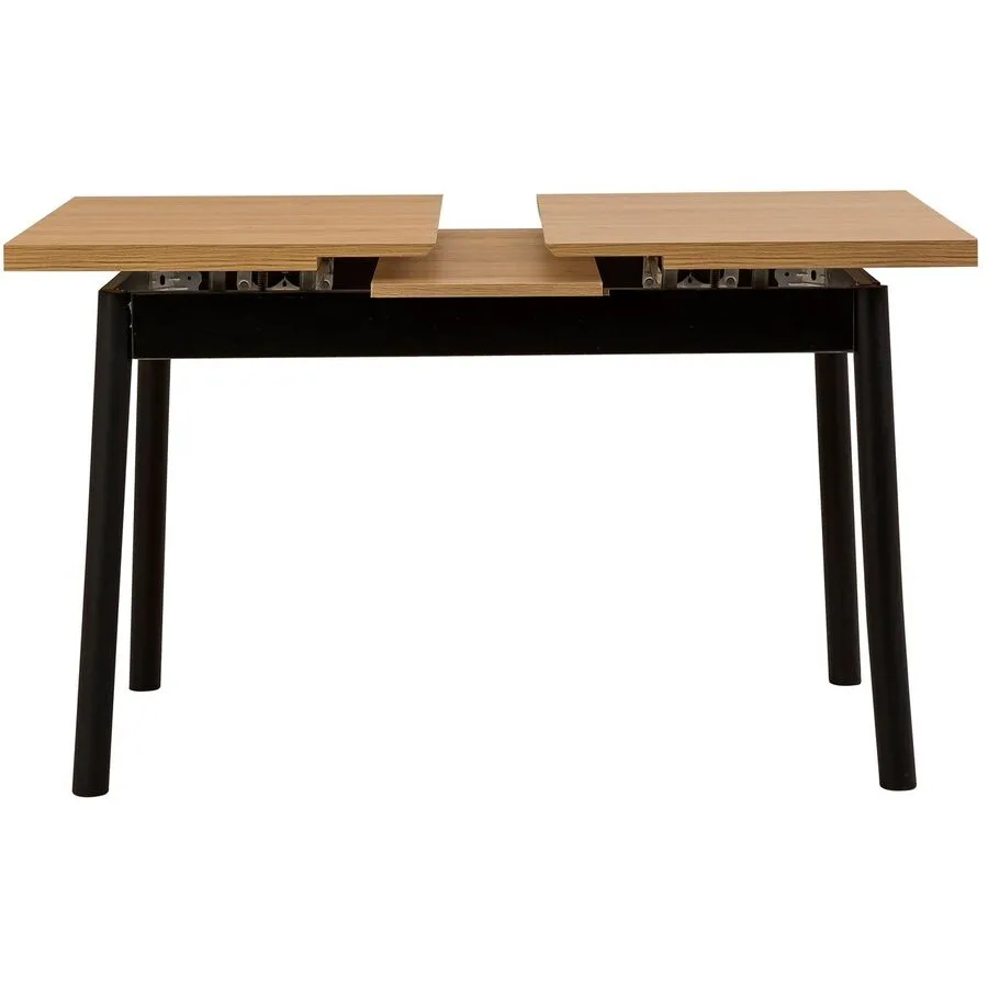 Esstisch ausziehbar Yemek Schwarz Melamin B 120 T 75 cm