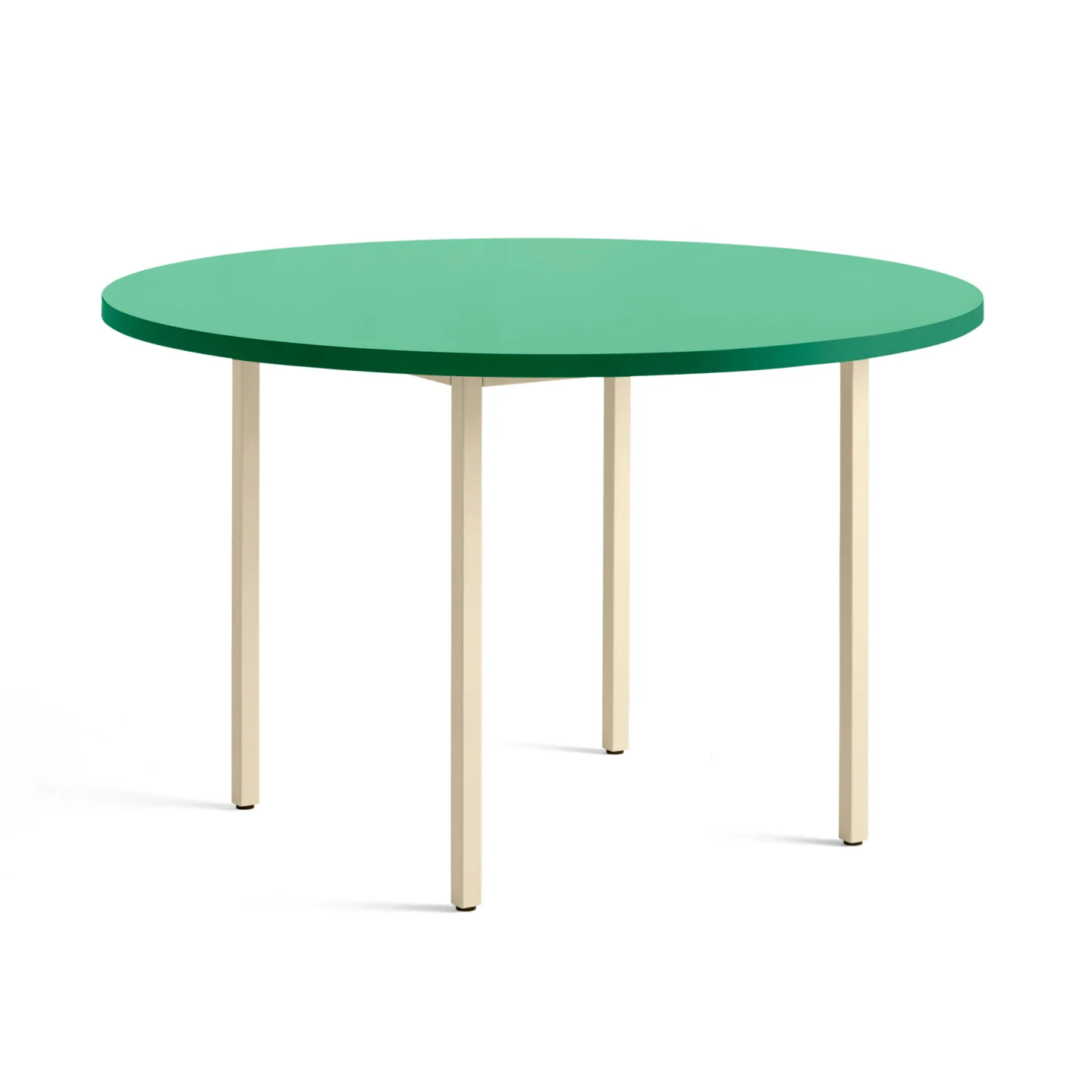 HAY - Two-Colour Table Round 120 Green Mint / Ivory - Matbord - Muller Van Severen - Grön,Beige - Metall