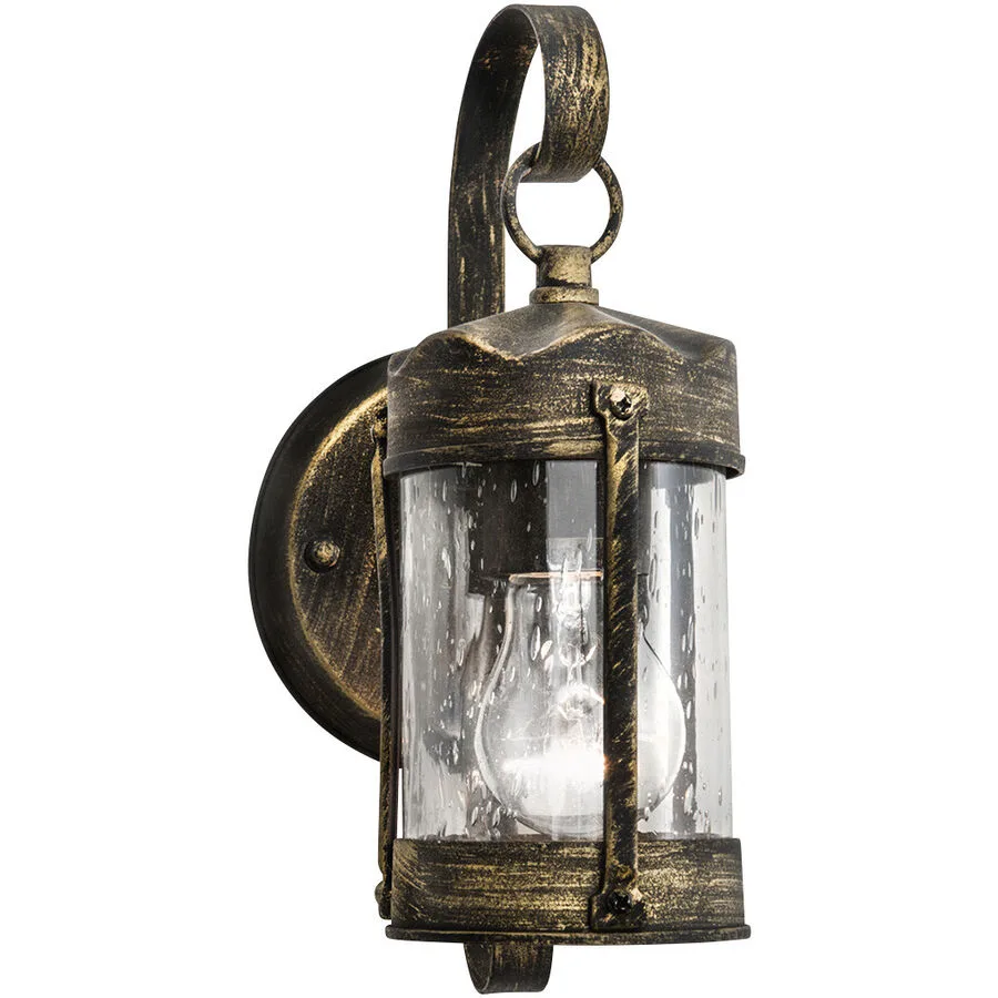 Wandlampe aussen Taverna Gold/Schwarz 12.5 cm 26 cm - Farbe: schwarz-gold - Material: Siluminguss/Glas