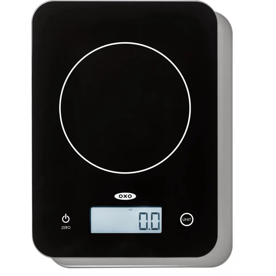 Küchenwaage Oxo schwarz Glas B 21.6 cm 5 kg