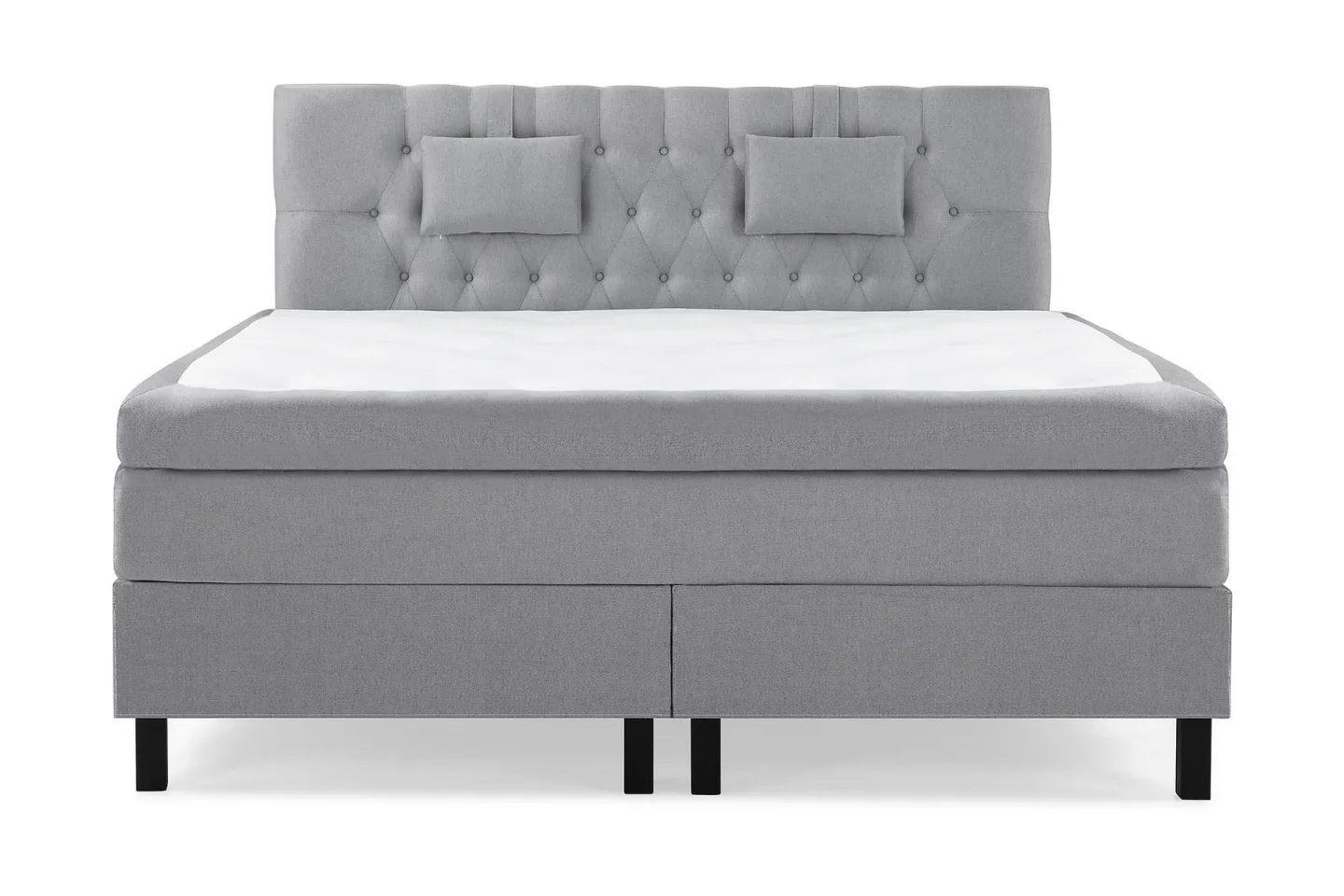 Lucky Komplett Sängpaket 180x200 Polyeter Diamant - Nackkudde Liten Mellangrå