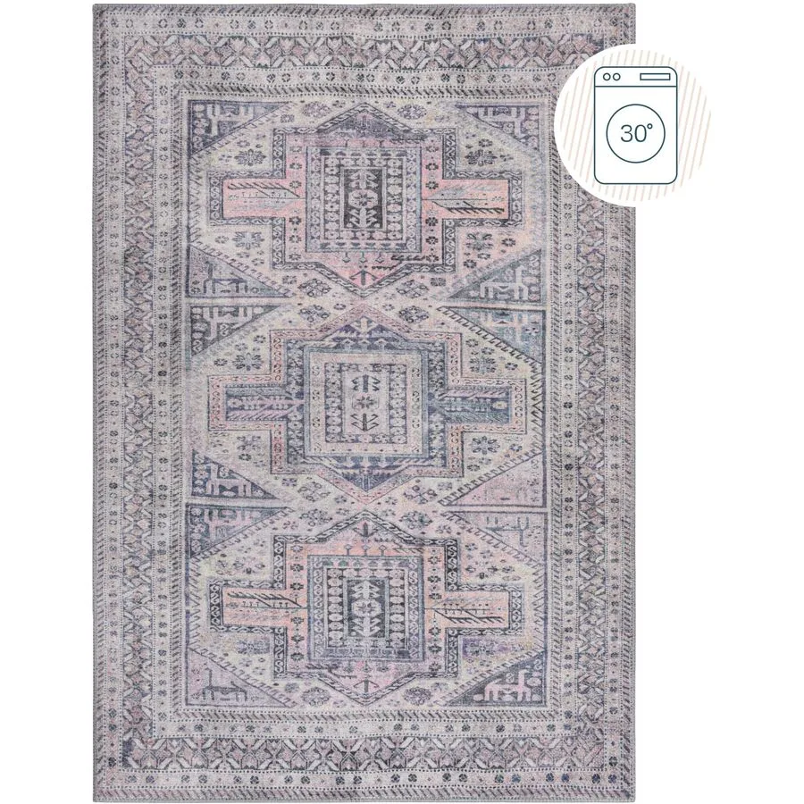 Teppich Nerk Lila Polyester 190 cm 290 cm - Farbe: natur