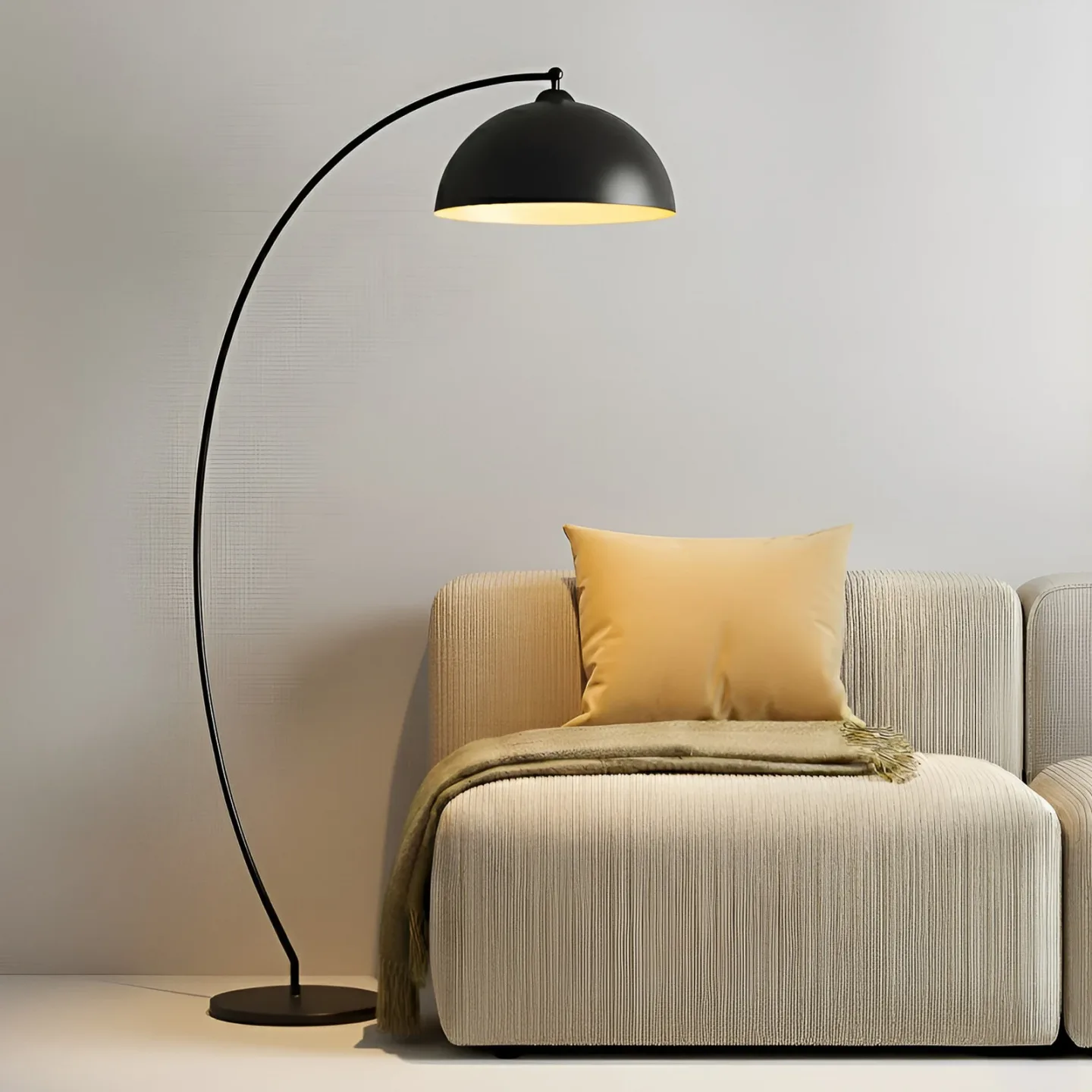 Jonera Stehleuchte Black/Gold - Lindby - Wohnzimmer - Junges Wohnen - Metall - Einflammig