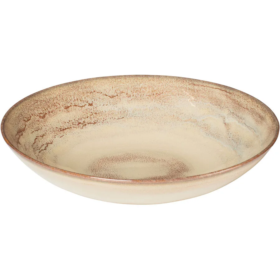 Gipfelstück Teller tief Nebelwald Beige Keramik 22 cm
