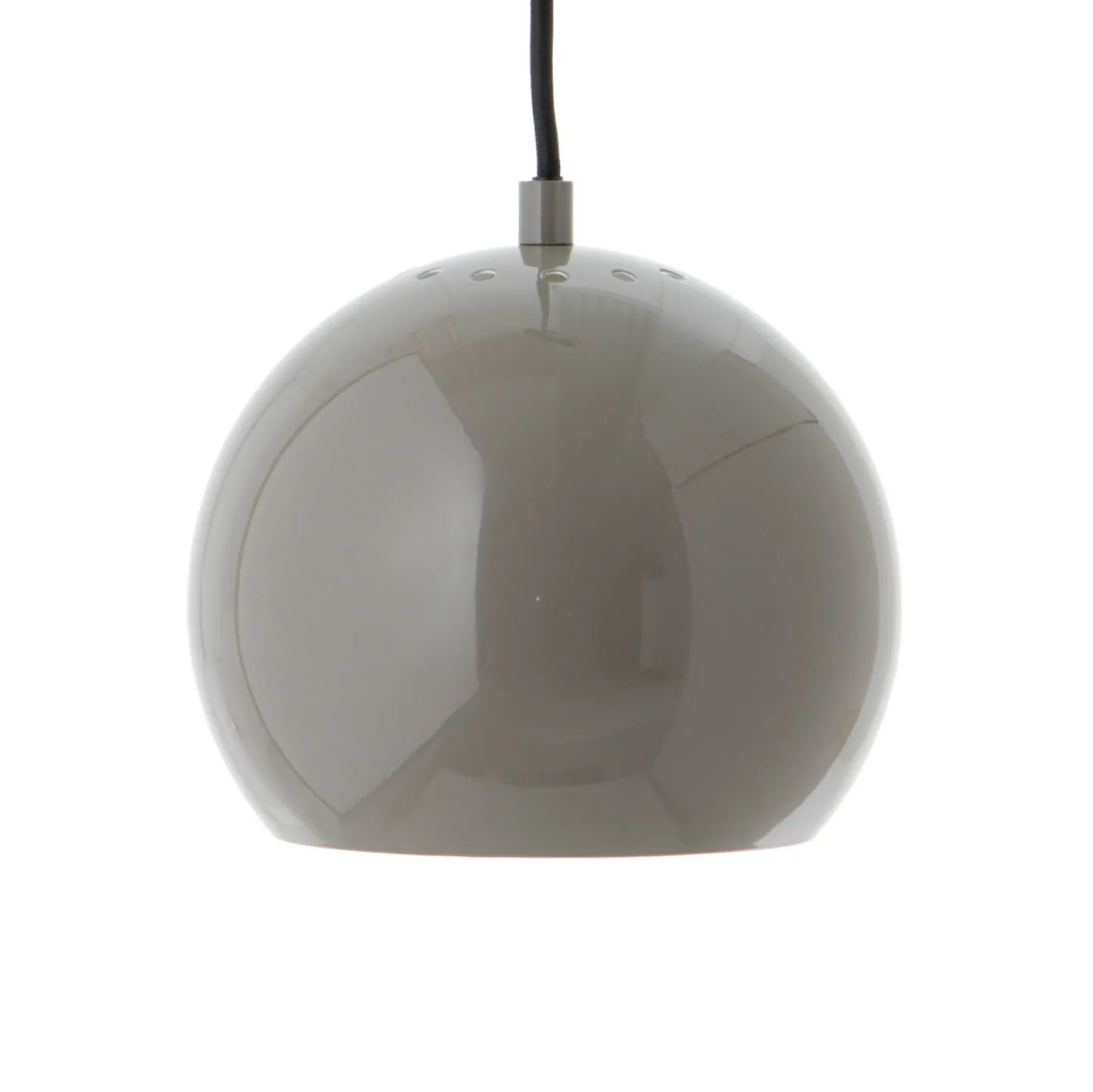 Ball Pendelleuchte Ø18 Glossy Warm Grey - Frandsen - Wohnzimmer - Design - Metall - Einflammig
