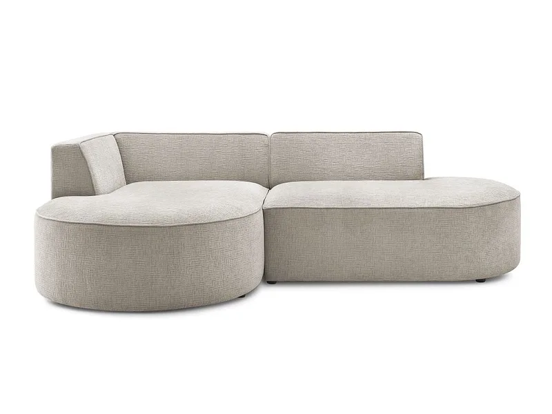 Ecksofa BOBOCHIC ROUSSEAU Stoff mit Textur beige
