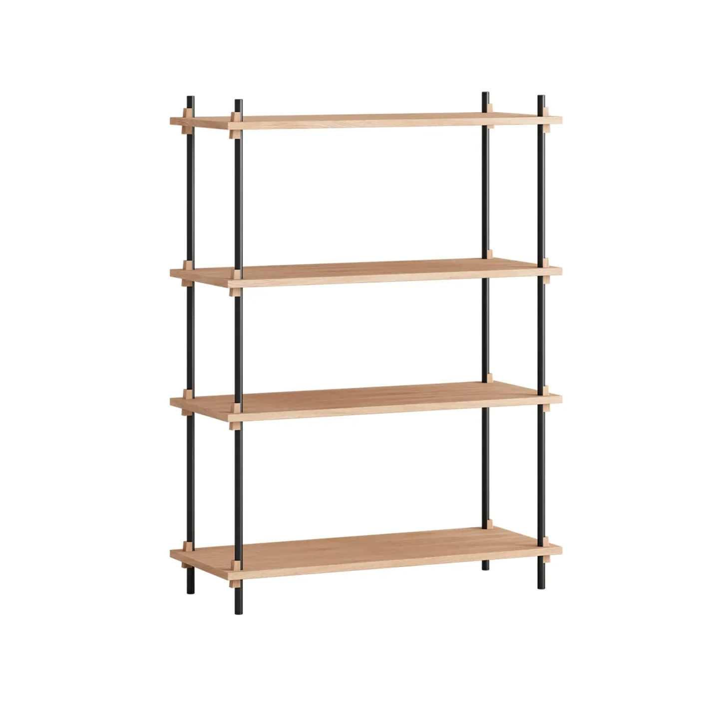 MOEBE Shelving System Classic Regal Eiche-black, 86x115x35 cm, S.115.1.A