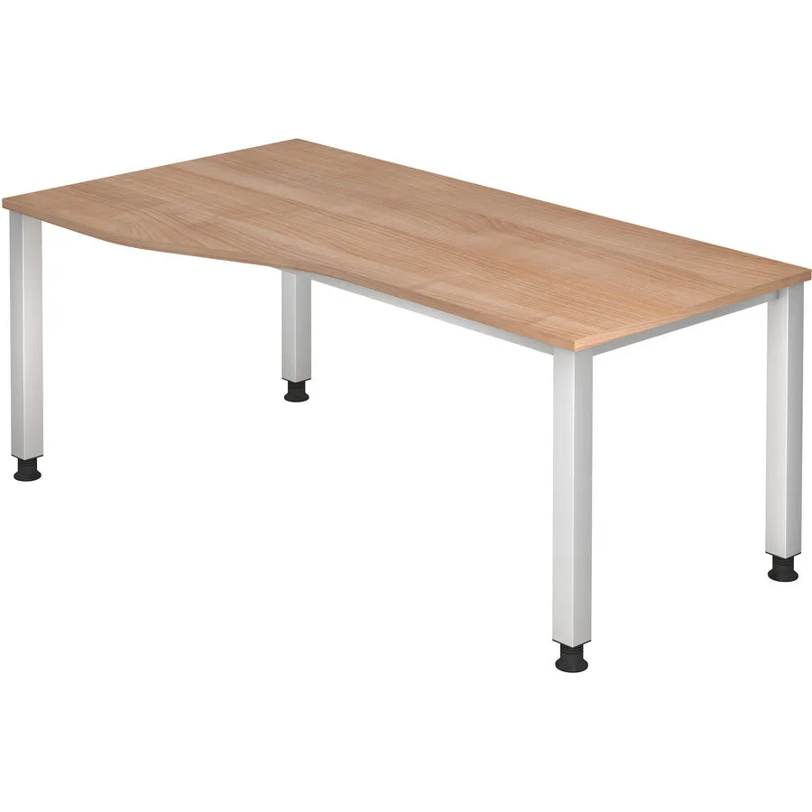 Schreibtisch Office nussbaum Holzwerkstoff Höhenverstellbar B 180 T 100 cm