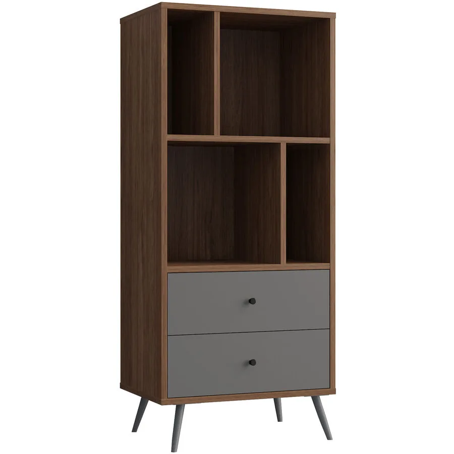 Regal Paulina natur, grau MDF B 60 H 138 cm