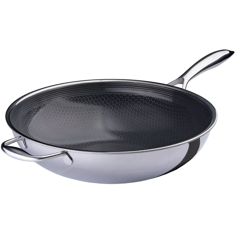 Berndorf Wok Cellresist Ceramic Grau Edelstahl 8.9 cm 32 cm - Material: 18/10 Edelstahl